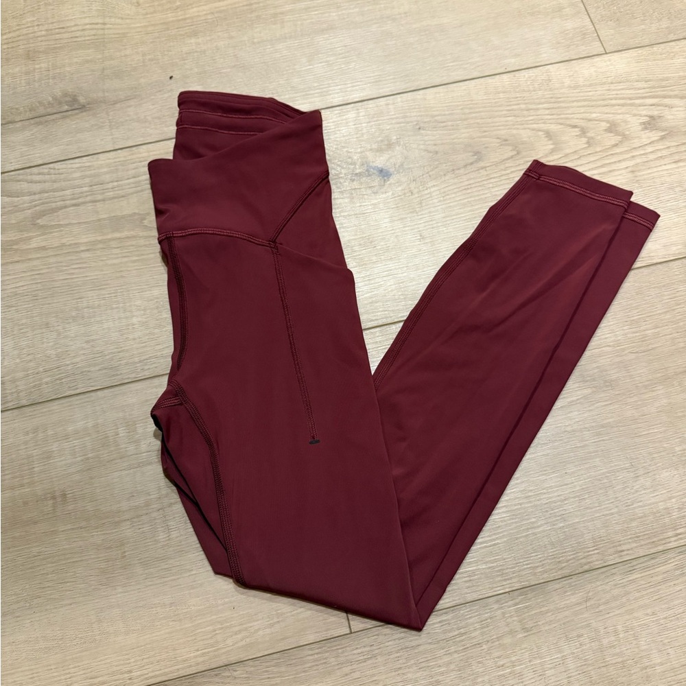 Lululemon Align With Pockets Size 2 Deep Red Leggings